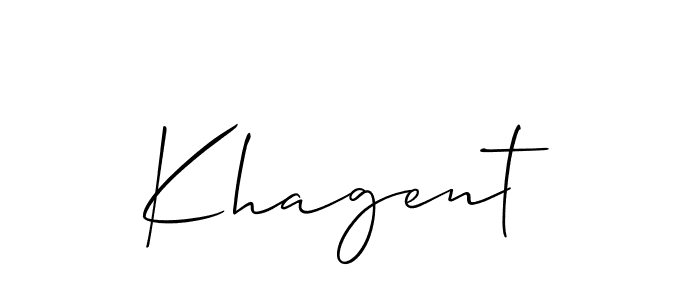 Khagent stylish signature style. Best Handwritten Sign (Allison_Script) for my name. Handwritten Signature Collection Ideas for my name Khagent. Khagent signature style 2 images and pictures png