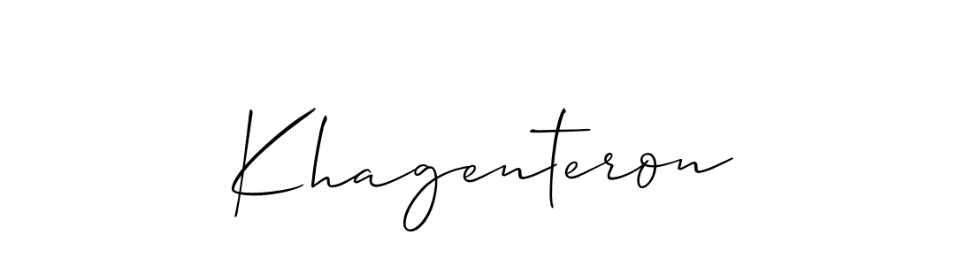 It looks lik you need a new signature style for name Khagenteron. Design unique handwritten (Allison_Script) signature with our free signature maker in just a few clicks. Khagenteron signature style 2 images and pictures png