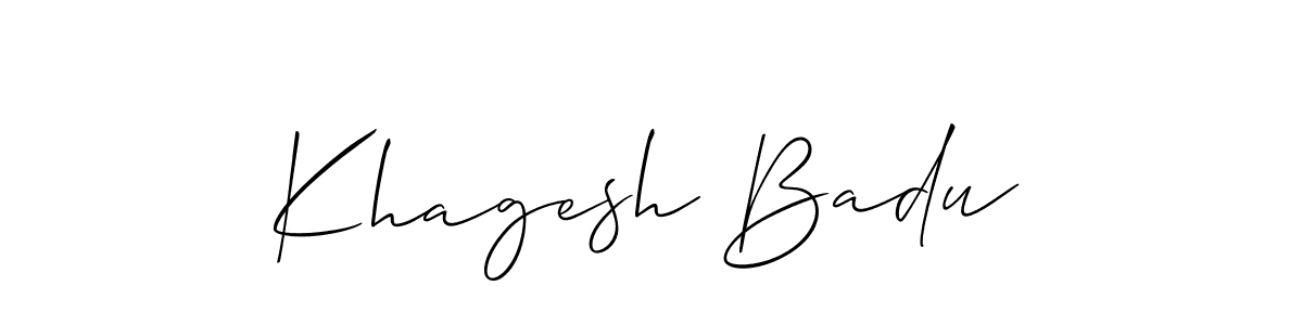 Best and Professional Signature Style for Khagesh Badu. Allison_Script Best Signature Style Collection. Khagesh Badu signature style 2 images and pictures png