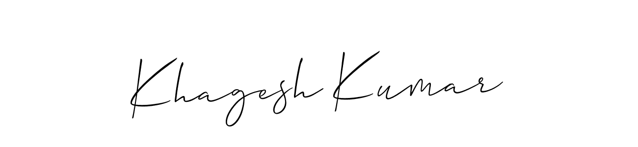 Create a beautiful signature design for name Khagesh Kumar. With this signature (Allison_Script) fonts, you can make a handwritten signature for free. Khagesh Kumar signature style 2 images and pictures png