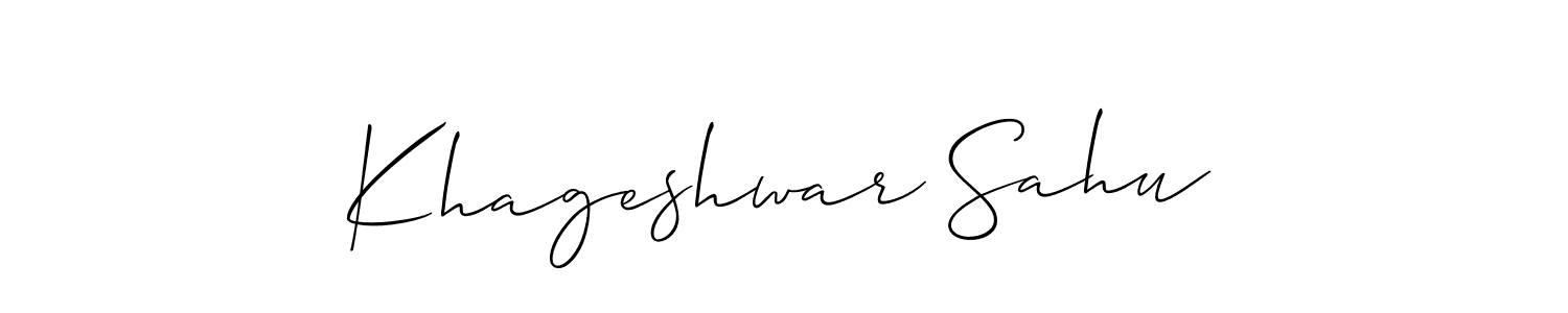 Make a short Khageshwar Sahu signature style. Manage your documents anywhere anytime using Allison_Script. Create and add eSignatures, submit forms, share and send files easily. Khageshwar Sahu signature style 2 images and pictures png