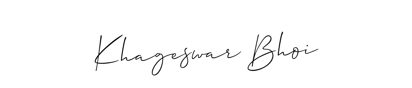 You should practise on your own different ways (Allison_Script) to write your name (Khageswar Bhoi) in signature. don't let someone else do it for you. Khageswar Bhoi signature style 2 images and pictures png