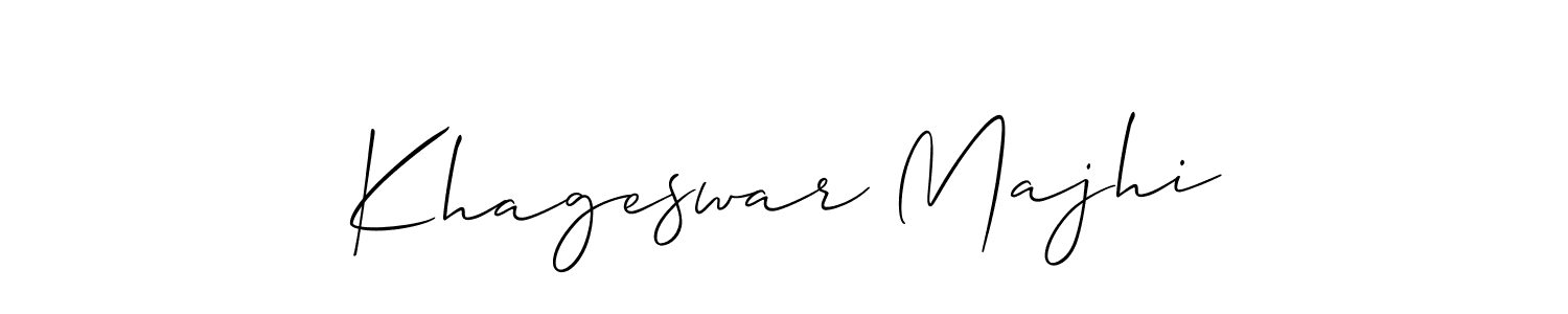 Also we have Khageswar Majhi name is the best signature style. Create professional handwritten signature collection using Allison_Script autograph style. Khageswar Majhi signature style 2 images and pictures png
