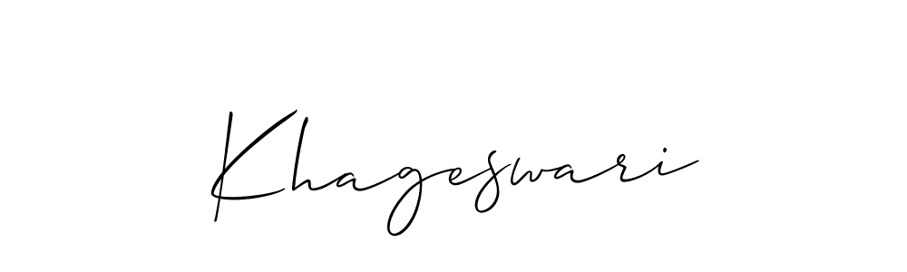How to make Khageswari name signature. Use Allison_Script style for creating short signs online. This is the latest handwritten sign. Khageswari signature style 2 images and pictures png