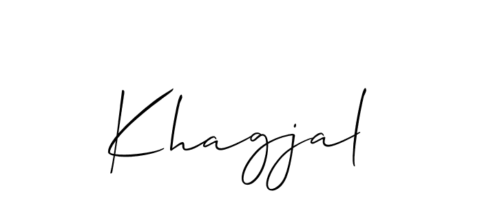 Create a beautiful signature design for name Khagjal. With this signature (Allison_Script) fonts, you can make a handwritten signature for free. Khagjal signature style 2 images and pictures png