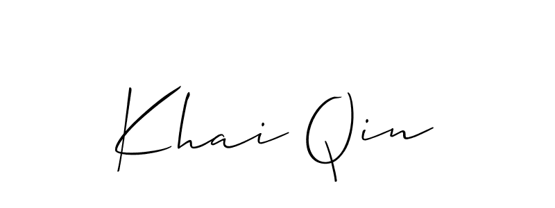 Best and Professional Signature Style for Khai Qin. Allison_Script Best Signature Style Collection. Khai Qin signature style 2 images and pictures png