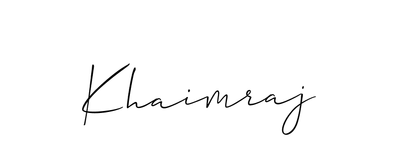 Make a beautiful signature design for name Khaimraj. Use this online signature maker to create a handwritten signature for free. Khaimraj signature style 2 images and pictures png
