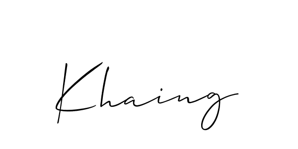 This is the best signature style for the Khaing name. Also you like these signature font (Allison_Script). Mix name signature. Khaing signature style 2 images and pictures png