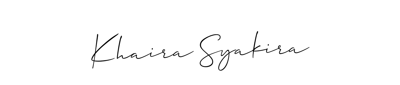 Make a beautiful signature design for name Khaira Syakira. Use this online signature maker to create a handwritten signature for free. Khaira Syakira signature style 2 images and pictures png