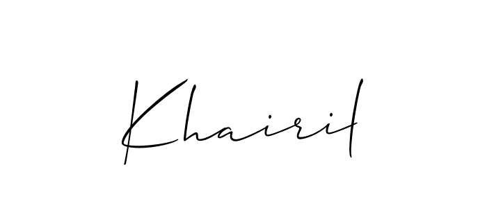 It looks lik you need a new signature style for name Khairil. Design unique handwritten (Allison_Script) signature with our free signature maker in just a few clicks. Khairil signature style 2 images and pictures png