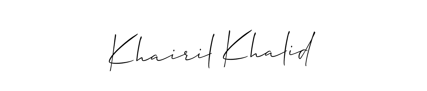 You can use this online signature creator to create a handwritten signature for the name Khairil Khalid. This is the best online autograph maker. Khairil Khalid signature style 2 images and pictures png