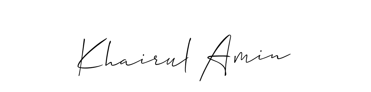 if you are searching for the best signature style for your name Khairul Amin. so please give up your signature search. here we have designed multiple signature styles  using Allison_Script. Khairul Amin signature style 2 images and pictures png