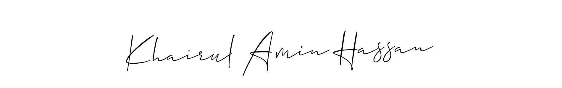 Make a beautiful signature design for name Khairul Amin Hassan. Use this online signature maker to create a handwritten signature for free. Khairul Amin Hassan signature style 2 images and pictures png