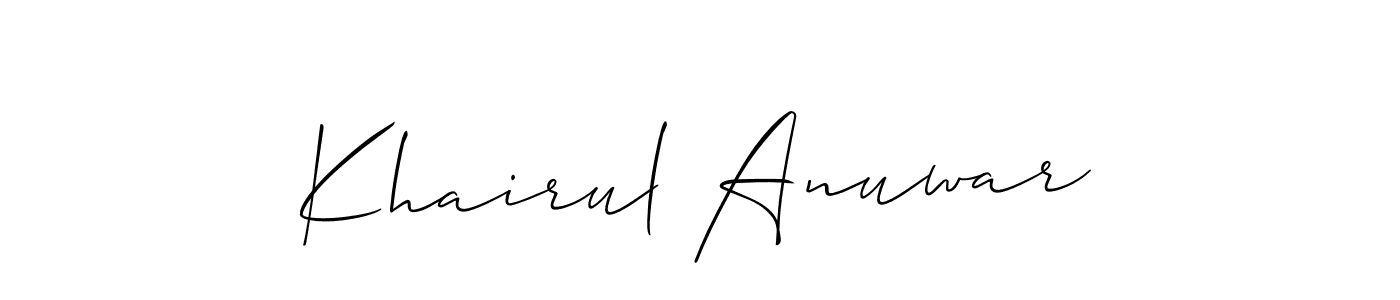 Khairul Anuwar stylish signature style. Best Handwritten Sign (Allison_Script) for my name. Handwritten Signature Collection Ideas for my name Khairul Anuwar. Khairul Anuwar signature style 2 images and pictures png