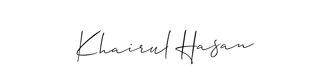 How to make Khairul Hasan signature? Allison_Script is a professional autograph style. Create handwritten signature for Khairul Hasan name. Khairul Hasan signature style 2 images and pictures png