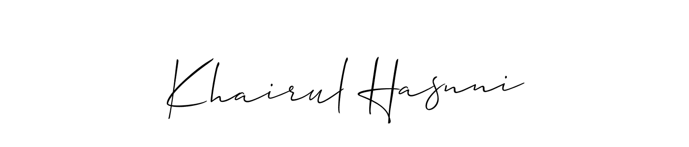 You can use this online signature creator to create a handwritten signature for the name Khairul Hasnni. This is the best online autograph maker. Khairul Hasnni signature style 2 images and pictures png
