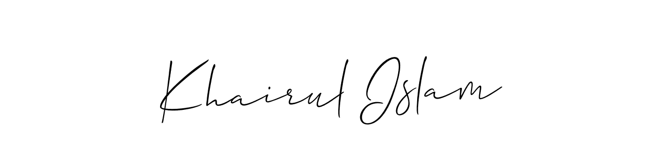 How to make Khairul Islam name signature. Use Allison_Script style for creating short signs online. This is the latest handwritten sign. Khairul Islam signature style 2 images and pictures png