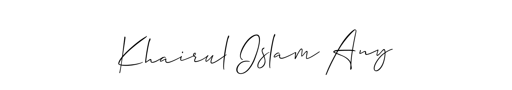Similarly Allison_Script is the best handwritten signature design. Signature creator online .You can use it as an online autograph creator for name Khairul Islam Any. Khairul Islam Any signature style 2 images and pictures png