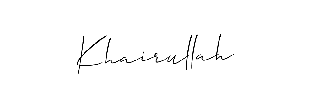 Create a beautiful signature design for name Khairullah. With this signature (Allison_Script) fonts, you can make a handwritten signature for free. Khairullah signature style 2 images and pictures png