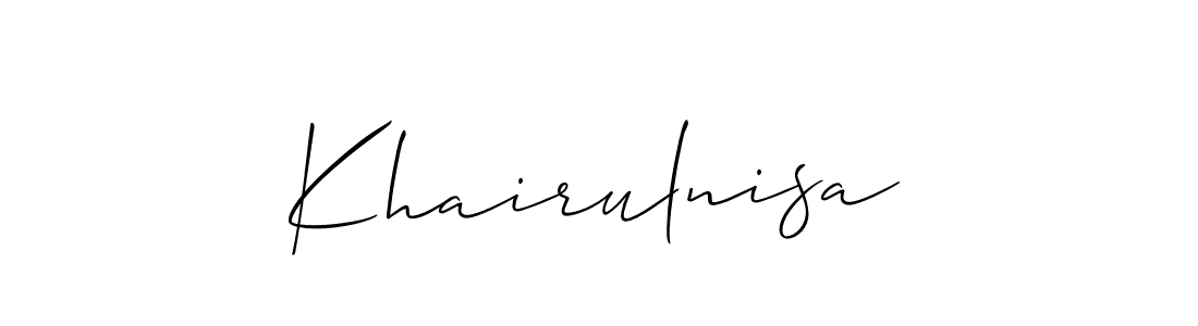 Best and Professional Signature Style for Khairulnisa. Allison_Script Best Signature Style Collection. Khairulnisa signature style 2 images and pictures png