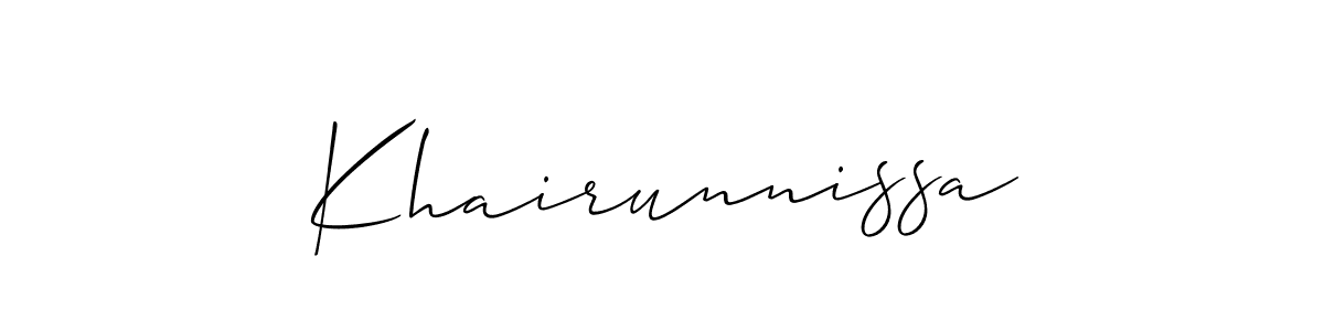 Best and Professional Signature Style for Khairunnissa. Allison_Script Best Signature Style Collection. Khairunnissa signature style 2 images and pictures png