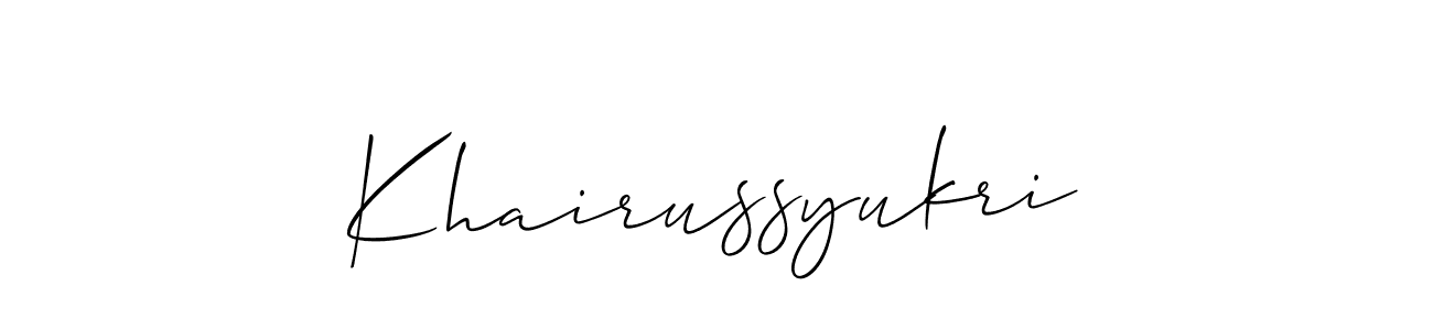 Make a short Khairussyukri signature style. Manage your documents anywhere anytime using Allison_Script. Create and add eSignatures, submit forms, share and send files easily. Khairussyukri signature style 2 images and pictures png
