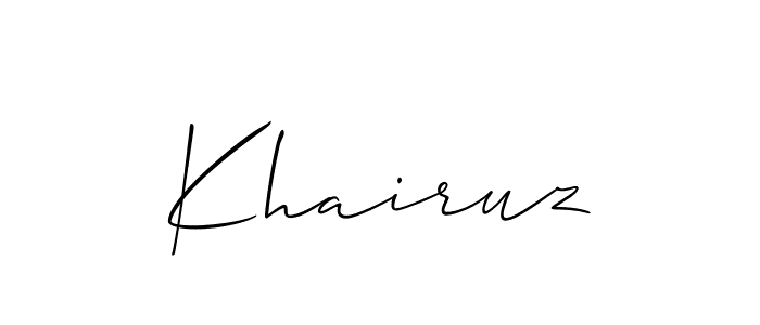 Make a beautiful signature design for name Khairuz. Use this online signature maker to create a handwritten signature for free. Khairuz signature style 2 images and pictures png
