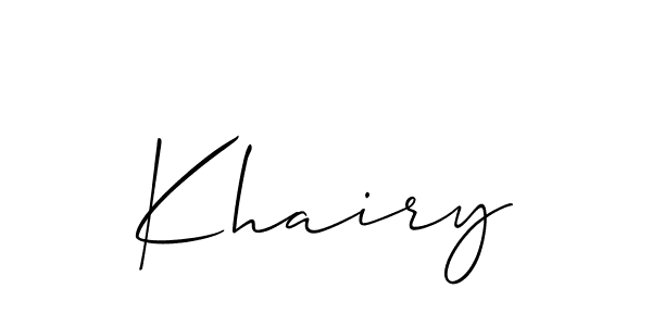 How to make Khairy name signature. Use Allison_Script style for creating short signs online. This is the latest handwritten sign. Khairy signature style 2 images and pictures png