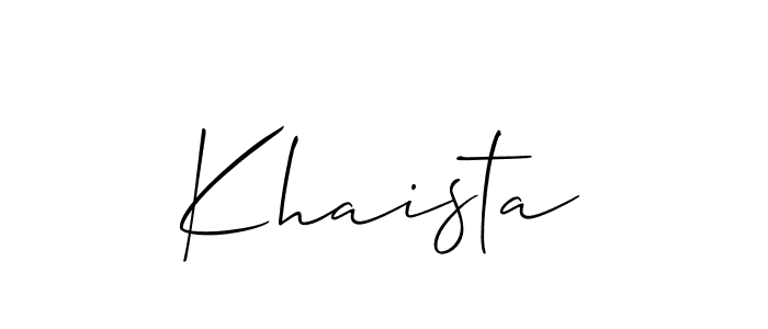 Similarly Allison_Script is the best handwritten signature design. Signature creator online .You can use it as an online autograph creator for name Khaista. Khaista signature style 2 images and pictures png