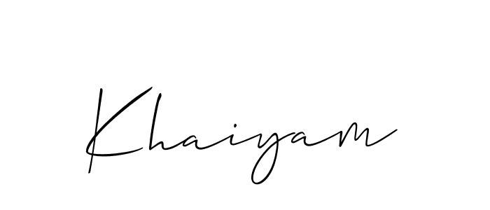 How to make Khaiyam name signature. Use Allison_Script style for creating short signs online. This is the latest handwritten sign. Khaiyam signature style 2 images and pictures png