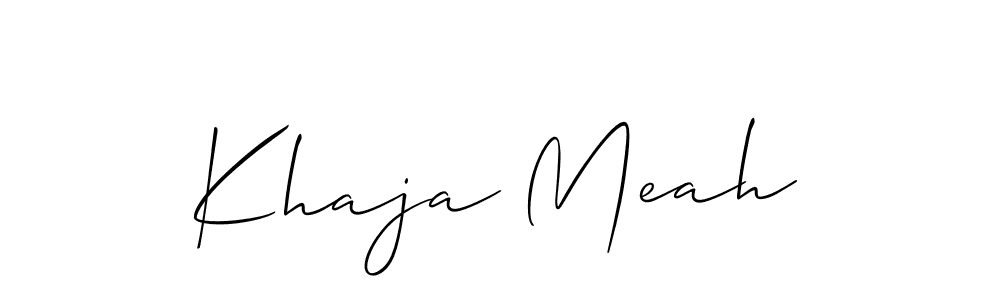 Create a beautiful signature design for name Khaja Meah. With this signature (Allison_Script) fonts, you can make a handwritten signature for free. Khaja Meah signature style 2 images and pictures png