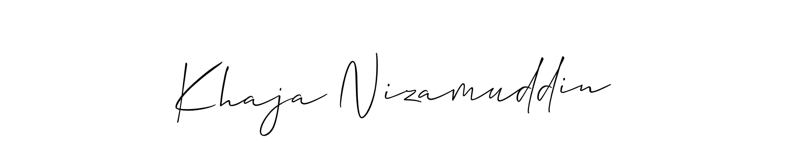 Here are the top 10 professional signature styles for the name Khaja Nizamuddin. These are the best autograph styles you can use for your name. Khaja Nizamuddin signature style 2 images and pictures png