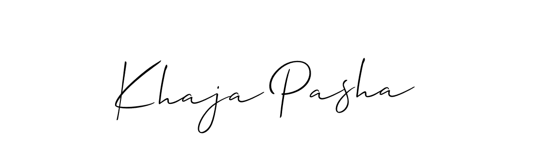 Similarly Allison_Script is the best handwritten signature design. Signature creator online .You can use it as an online autograph creator for name Khaja Pasha. Khaja Pasha signature style 2 images and pictures png