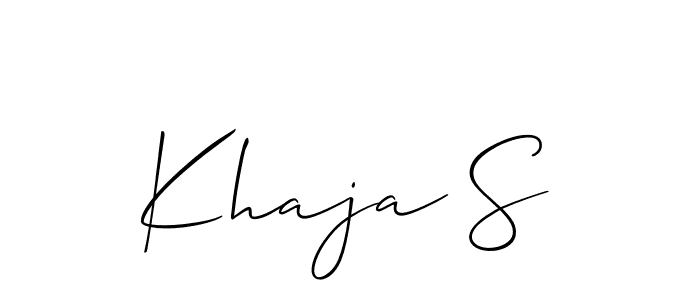 Make a beautiful signature design for name Khaja S. With this signature (Allison_Script) style, you can create a handwritten signature for free. Khaja S signature style 2 images and pictures png