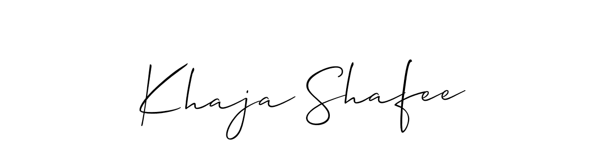 Khaja Shafee stylish signature style. Best Handwritten Sign (Allison_Script) for my name. Handwritten Signature Collection Ideas for my name Khaja Shafee. Khaja Shafee signature style 2 images and pictures png