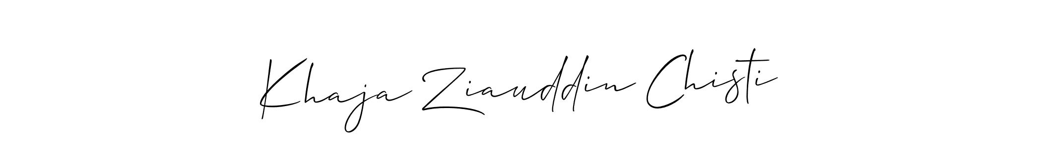 Also You can easily find your signature by using the search form. We will create Khaja Ziauddin Chisti name handwritten signature images for you free of cost using Allison_Script sign style. Khaja Ziauddin Chisti signature style 2 images and pictures png