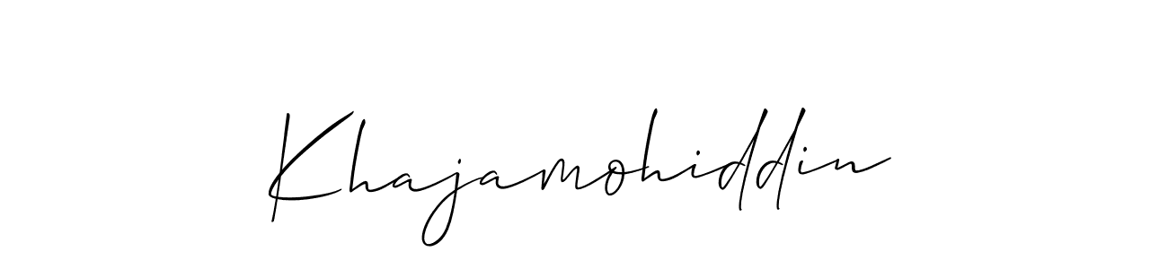 You can use this online signature creator to create a handwritten signature for the name Khajamohiddin. This is the best online autograph maker. Khajamohiddin signature style 2 images and pictures png