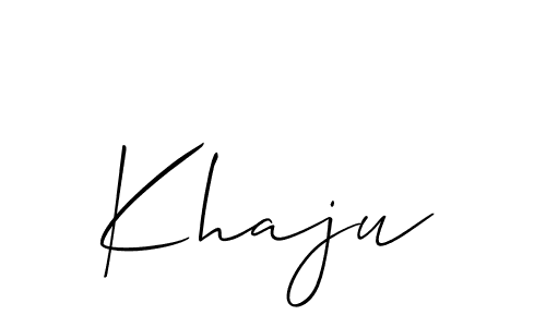 How to make Khaju name signature. Use Allison_Script style for creating short signs online. This is the latest handwritten sign. Khaju signature style 2 images and pictures png