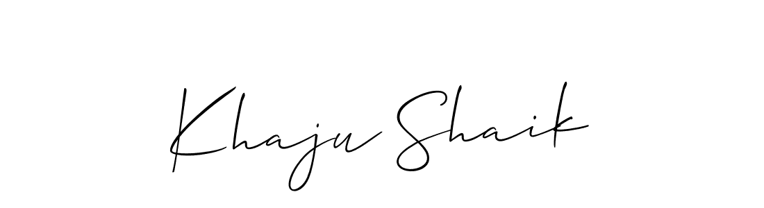 Make a beautiful signature design for name Khaju Shaik. With this signature (Allison_Script) style, you can create a handwritten signature for free. Khaju Shaik signature style 2 images and pictures png