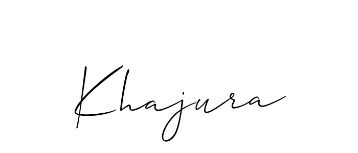 You should practise on your own different ways (Allison_Script) to write your name (Khajura) in signature. don't let someone else do it for you. Khajura signature style 2 images and pictures png