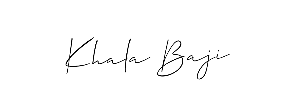 if you are searching for the best signature style for your name Khala Baji. so please give up your signature search. here we have designed multiple signature styles  using Allison_Script. Khala Baji signature style 2 images and pictures png