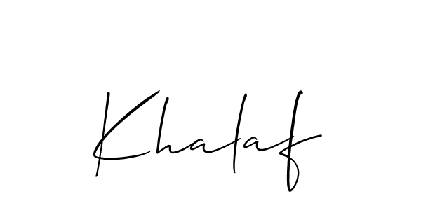 The best way (Allison_Script) to make a short signature is to pick only two or three words in your name. The name Khalaf include a total of six letters. For converting this name. Khalaf signature style 2 images and pictures png