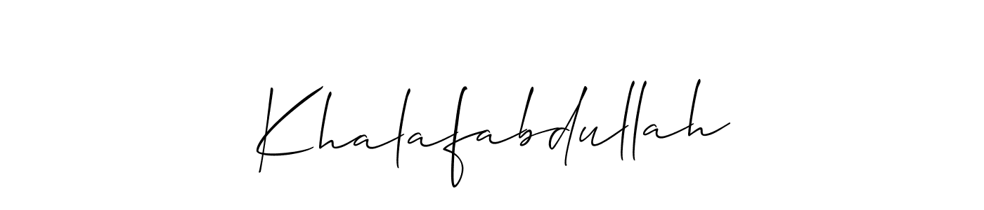 How to Draw Khalafabdullah signature style? Allison_Script is a latest design signature styles for name Khalafabdullah. Khalafabdullah signature style 2 images and pictures png