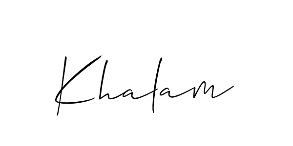 How to make Khalam name signature. Use Allison_Script style for creating short signs online. This is the latest handwritten sign. Khalam signature style 2 images and pictures png