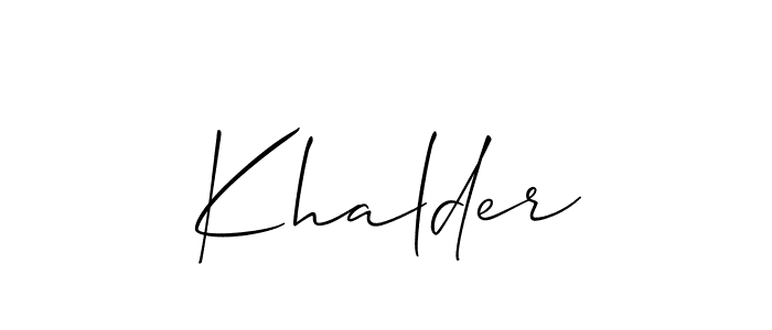Here are the top 10 professional signature styles for the name Khalder. These are the best autograph styles you can use for your name. Khalder signature style 2 images and pictures png