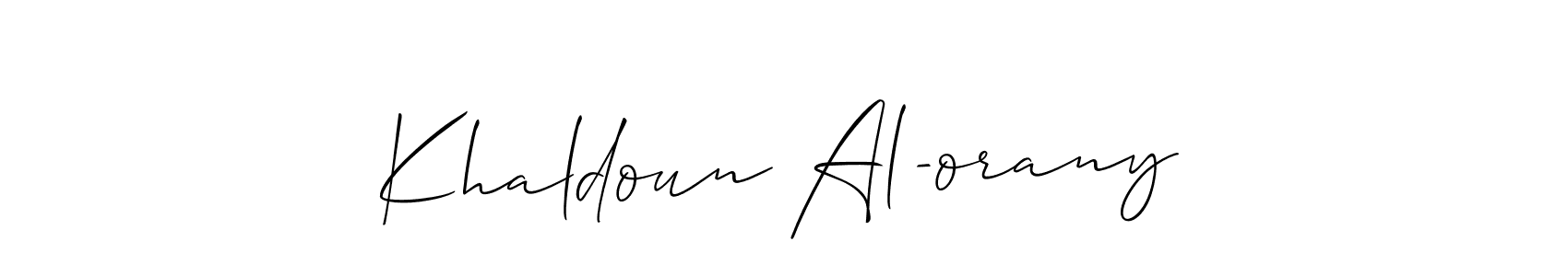 See photos of Khaldoun Al-orany official signature by Spectra . Check more albums & portfolios. Read reviews & check more about Allison_Script font. Khaldoun Al-orany signature style 2 images and pictures png