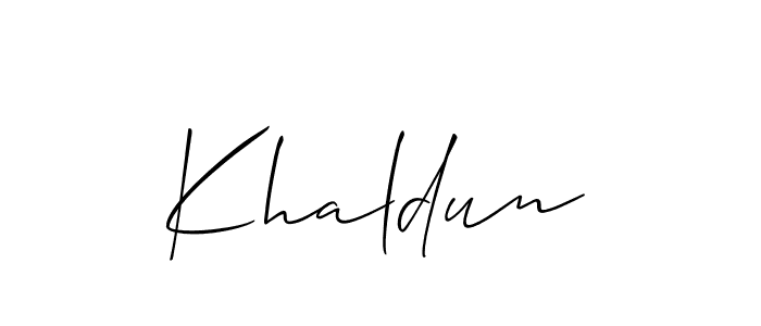 Make a beautiful signature design for name Khaldun. Use this online signature maker to create a handwritten signature for free. Khaldun signature style 2 images and pictures png