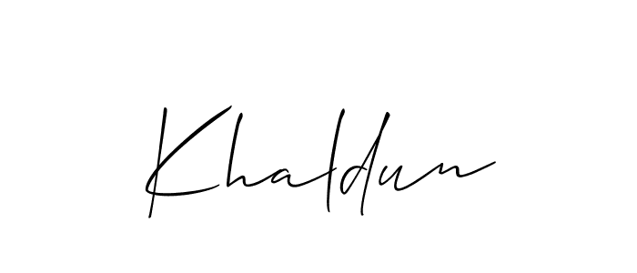 Best and Professional Signature Style for Khaldun. Allison_Script Best Signature Style Collection. Khaldun signature style 2 images and pictures png
