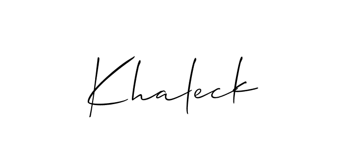 Here are the top 10 professional signature styles for the name Khaleck. These are the best autograph styles you can use for your name. Khaleck signature style 2 images and pictures png