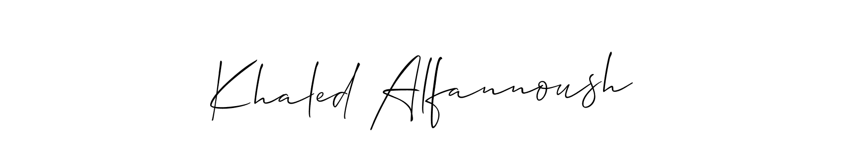 Similarly Allison_Script is the best handwritten signature design. Signature creator online .You can use it as an online autograph creator for name Khaled Alfannoush. Khaled Alfannoush signature style 2 images and pictures png